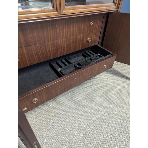 Wood Louis XVI Style Cherry Wood Display Case For Sale - Image 7 of 11