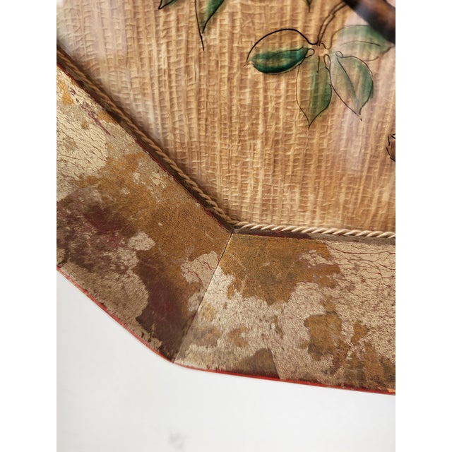 Wood A Pair of Chinoiserie Style Hummingbird Verre Eglomise Paintings - Signed For Sale - Image 7 of 13