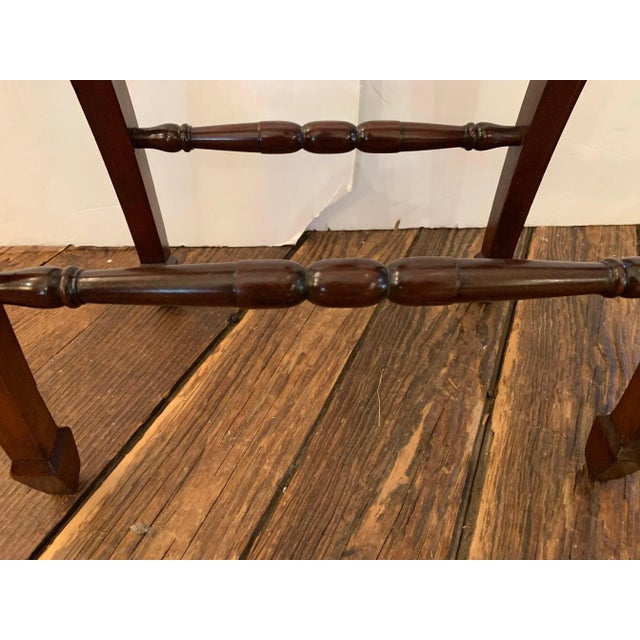 Campaign Style Mahogany Side or Dining Table For Sale In Philadelphia - Image 6 of 13