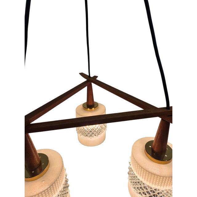 Danish Pendant Lamp in Teak Wood, 1960s For Sale - Image 9 of 18