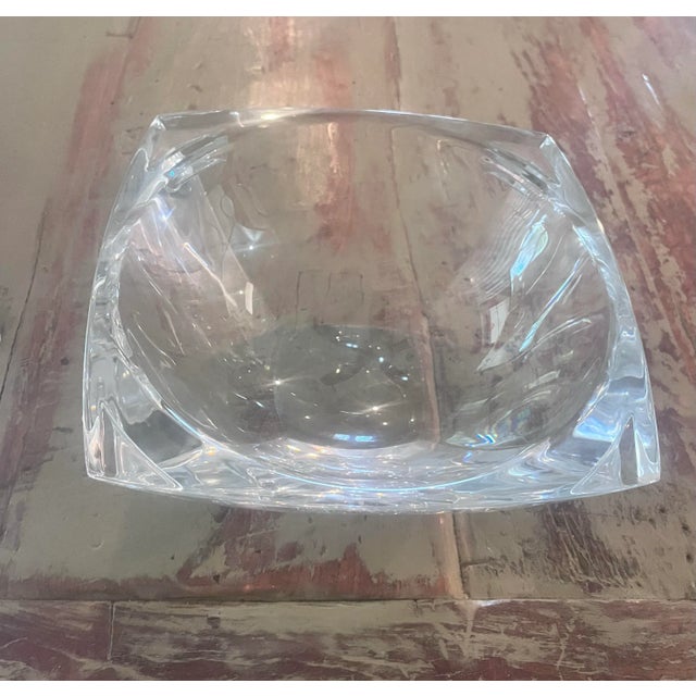 Waterford 1980s Clear Heavy Glass Waterford Bowl For Sale - Image 4 of 11