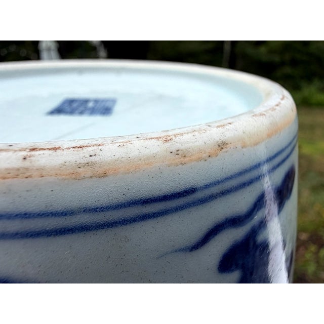 Important Antique Chinese Underglaze Blue & Red Porcelain Vase With Bats - Qianlong Style For Sale - Image 13 of 15