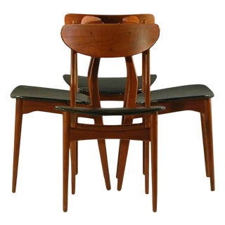 Restored Danish Dining Chairs in Teak, 1960s, Set of 4 For Sale