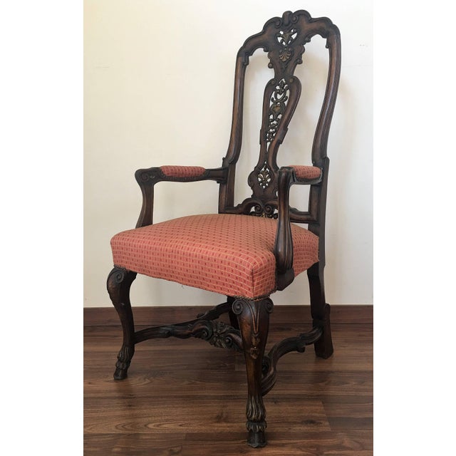 1920s burl walnut Queen Anne style pair of armchairs Burr walnut tops, walnut carcass and cabriole legs.