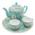 2000's Contemporary Mun Shou Longevity Tea Set For Sale