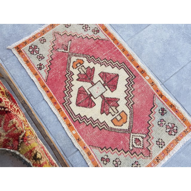 Orange 1950s Neutral Orange Wool Rug For Sale - Image 8 of 10