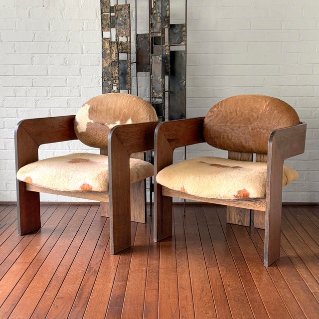 Pair of Italian Lounge Chairs Attributed to Tobias Scarpa For Sale - Image 13 of 13