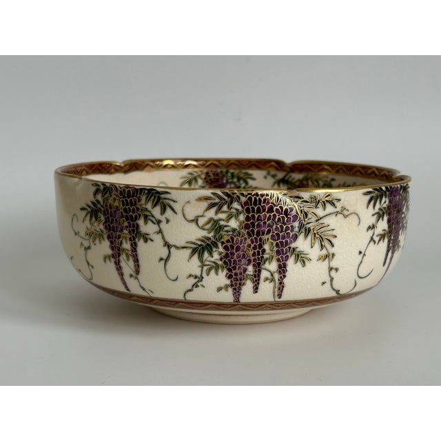 Antique Japanese Satsuma-Style Decorative Bowl, Meiji Period, Signed Koshida (越田) For Sale In Los Angeles - Image 6 of 12