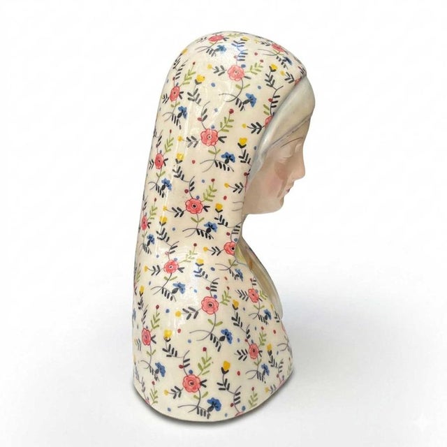 Ceramic Madonna from Minghetti Manufactory, Bologna, Early 1900s For Sale - Image 6 of 7