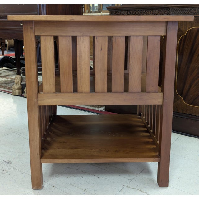 Stickley Stickley Mission Cherry Wood Book Table For Sale - Image 4 of 9