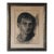 Vintage Expressive Male Portrait Oil Pastel on Paper, Framed Under Glass For Sale
