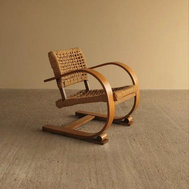 Vintage Armchair by Audoux & Minet, 1940s For Sale - Image 9 of 9