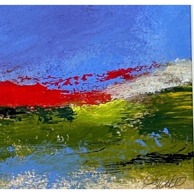 Colleen Sabo (American/Maryland 20th Century) Acrylic on Paper "Marshes of the Eastern Shore" For Sale - Image 4 of 5