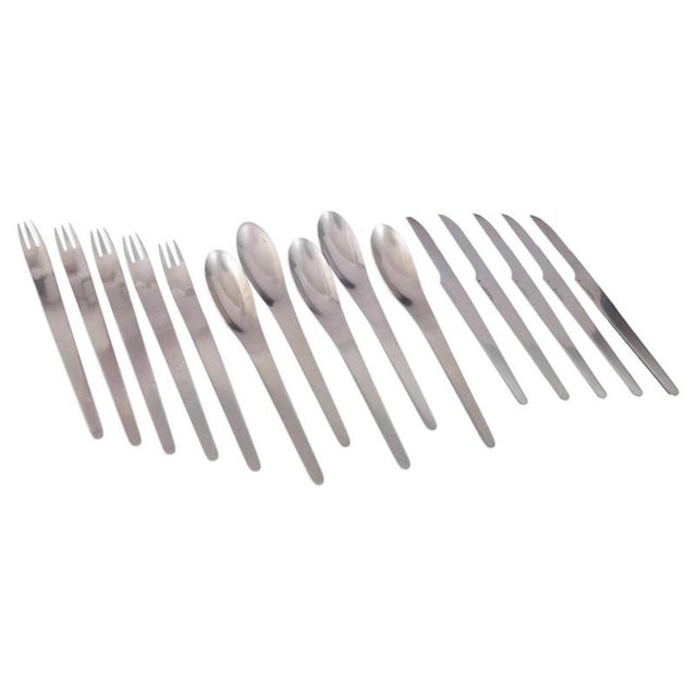 1960s Dinner Service for Five Persons by Arne Jacobsen for Georg Jensen, 1960s, Set of 15 For Sale - Image 5 of 5