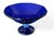 Hand Blown Japanese Cobalt Blue Glass Compote Bowl, C1980s For Sale - Image 4 of 7