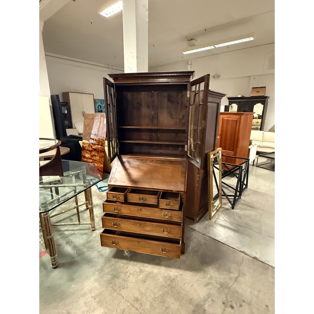 Mid 20th Century Vintage English Style Secretary For Sale - Image 5 of 12