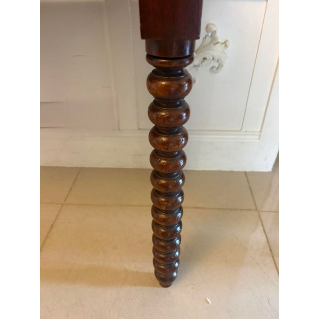 Antique Georgian Mahogany Side Table with Barley Twist Legs, 1830 For Sale - Image 11 of 13