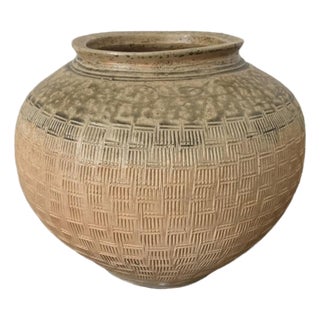 Antique Chinese Glazed Pottery Jar For Sale