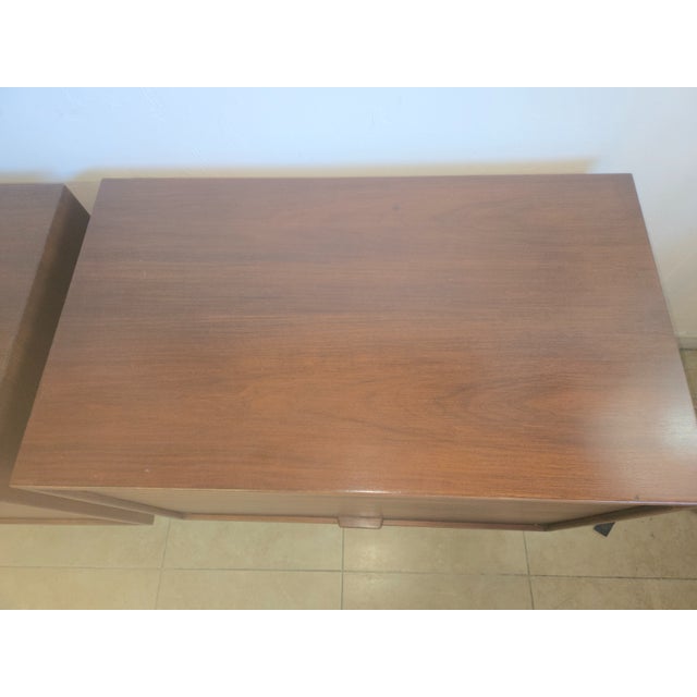 Jens Risom Tambour Door Nightstands/Cabinets- A Pair For Sale - Image 9 of 11