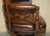 Antique Victorian Brown Leather Captain's Chair by Cornelius V. Smith, 1885 For Sale - Image 17 of 18