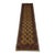 Terracotta Brown Turkmen Wool Runner Rug, Tribal Geometric Gul Design For Sale