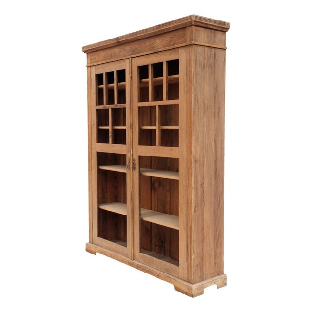 Rustic Vintage Wooden Dispay Cabinet, 1920s For Sale - Image 3 of 4