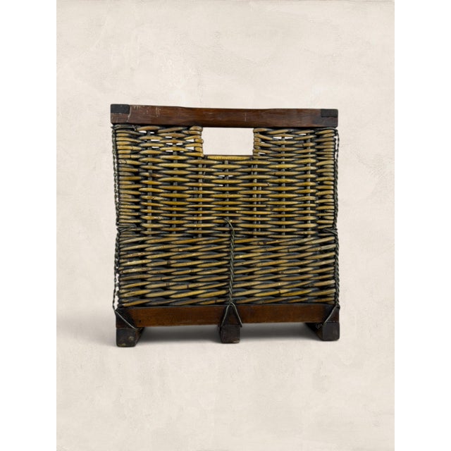 Antique French Wicker Wine Crate For Sale In Tampa - Image 6 of 7