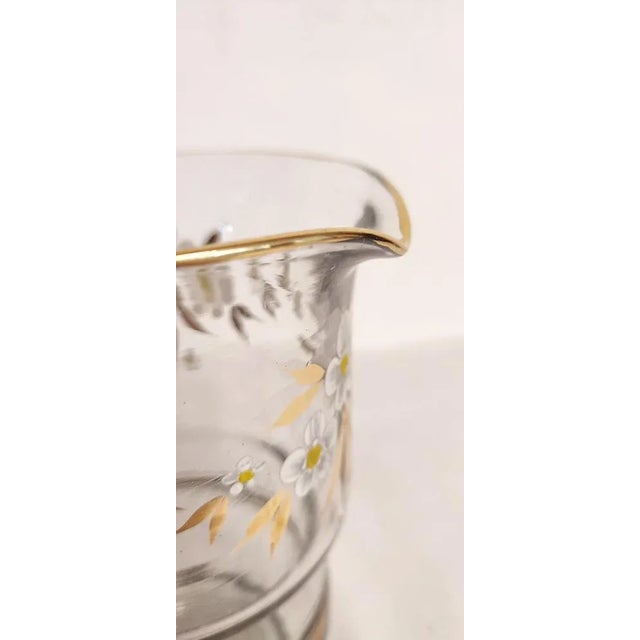 1960s Hand Painted Glass Jug, Spain, 1950s For Sale - Image 5 of 6