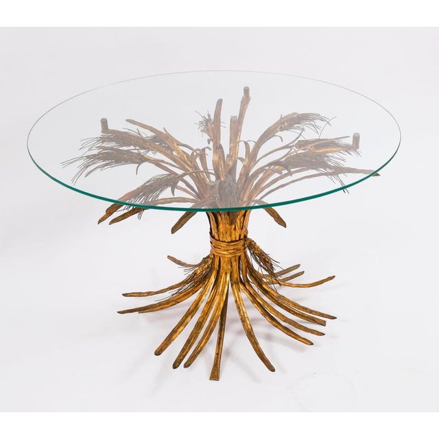 Vintage Hollywood Regency Gilded Wheat-Sheaf Coffee Table, 20th Century For Sale - Image 13 of 14