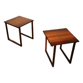 Pair of Vintage Rosewood Side Tables by Kai Kristiansen, Denmark, 1960s For Sale
