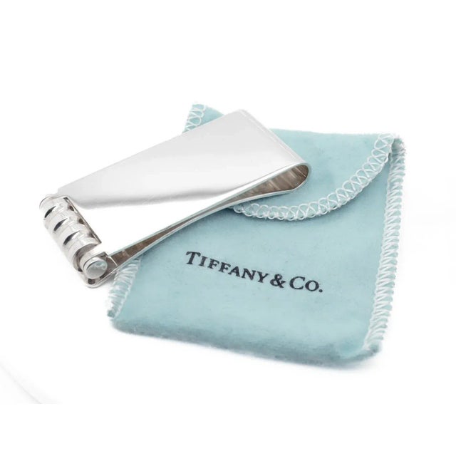 Modern Vintage Paloma Picasso for Tiffany & Co. Sterling Silver Groove Roller Money Clip For Sale - Image 3 of 11