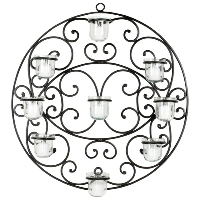 Wilson Light Wall Décor in Black Powder Coated For Sale - Image 4 of 4