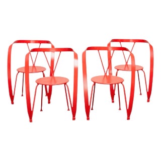 Set of 4 Mid 20th Century Revers Chairs Styled After Andrea Branzi for Cassina, Italy For Sale