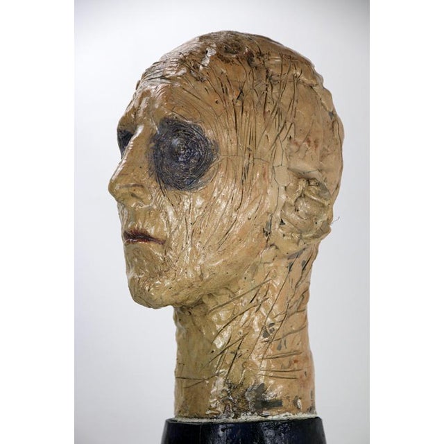 Figurative Sculpture in Raku Ceramic and Carved Poplar by Óscar Aldonza Torres, 2021 For Sale - Image 10 of 16