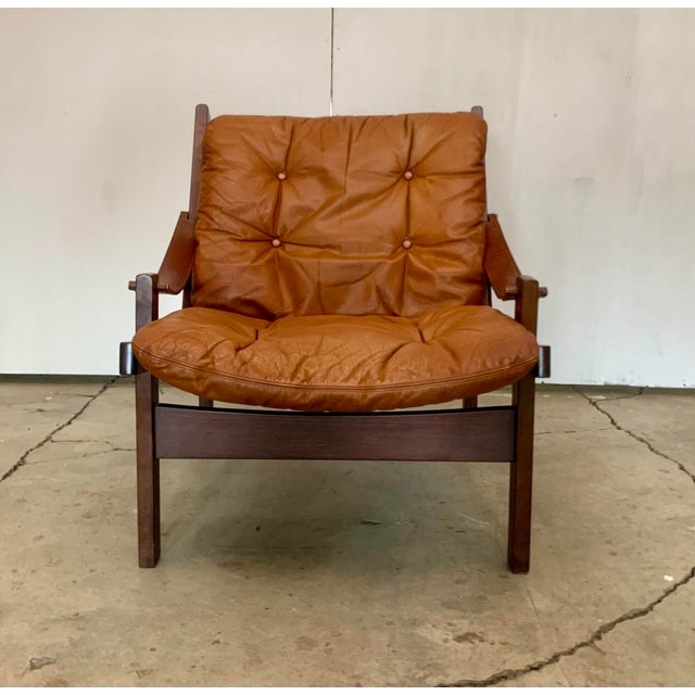 Torbjørn Afdal 1960s Hunter Lounge Chair Attributed to Torbjørn Afdal for Bruksbo For Sale - Image 4 of 17