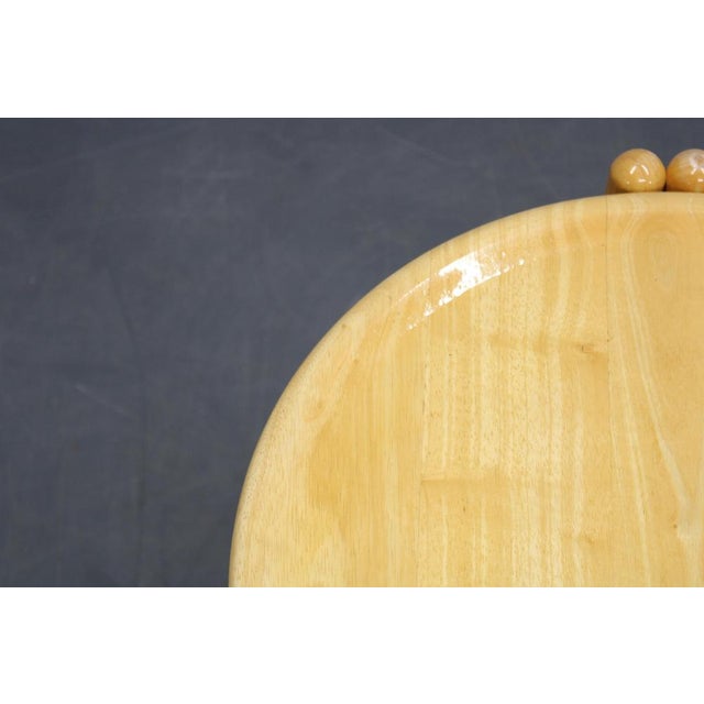 Yellow Danish Round Birch Lazy Susan Trolley from Jens Quistgaard, 1970s, Set of 2 For Sale - Image 8 of 14