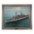 Vintage Original Oil Painting Uss Ozark McS-2 u.s. Navy Ship C. 1969 For Sale