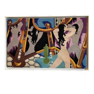 Midcentury Cubist Textile Art For Sale