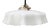 French White Opaline Glass Pendant Lamp For Sale