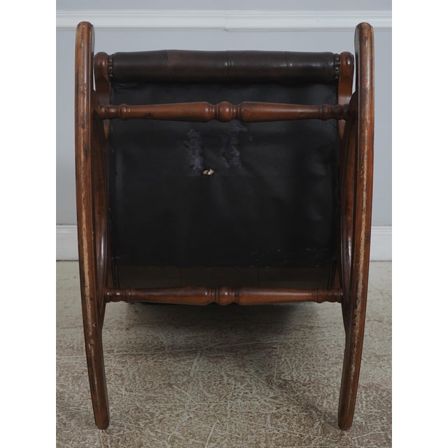 Brown Tufted Leather Rocking Chair For Sale - Image 18 of 18