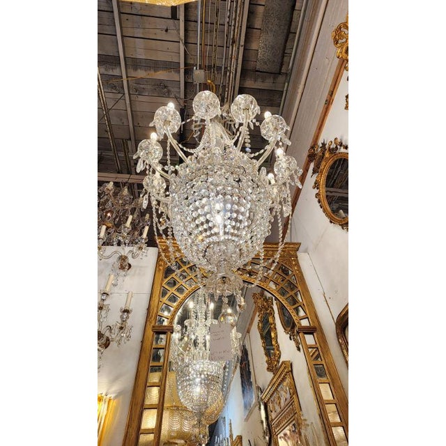 19th Century Swarvoski Crystal Chandelier For Sale - Image 4 of 10