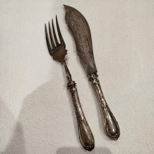 Silver Cutlery Set, 1800s, Set of 2 For Sale - Image 14 of 18