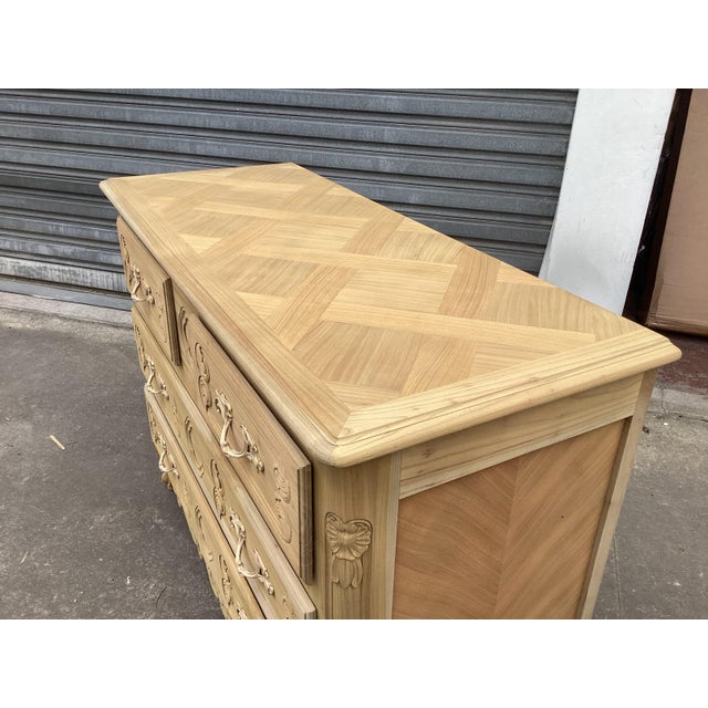 French Stripped Cherry Chest of Drawers For Sale - Image 9 of 14
