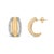 Haus of Brilliance Gold Vermeil 1/10 Cttw Diamond Bold Half Hoop Earrings, Pair For Sale - Image 4 of 4