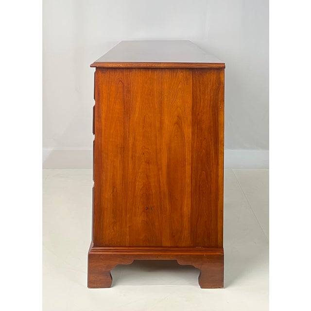 Late 20th Century Vintage Henkel Harris Solid Wild Black Cherry Triple Dresser Model 124 For Sale - Image 5 of 17