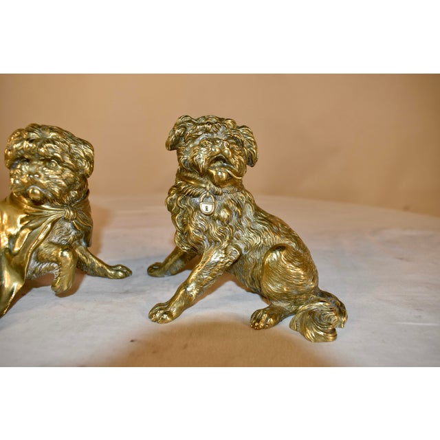 19th Century Pair of 19th Century French Bronze Brussels Griffon Figures For Sale - Image 5 of 12