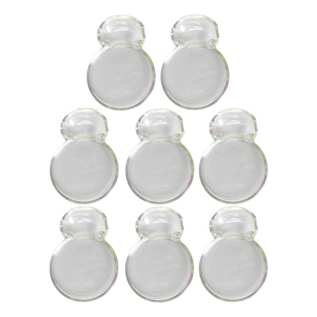 Mid 20th Century Fostoria Sip & Smoke Coasters /Ashtrays - Set of 8 For Sale