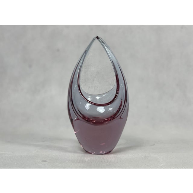 Bohemian Glass Basket by Miroslav Klinger for Železný Brod, 1960s For Sale - Image 4 of 7