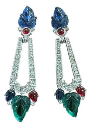 1980s Vintage Givenchy Tutti Frutti Earclips, A Pair
