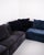 Complete modular sofa by eilersen upholstered in blue fabric with matching cushions. The sofa consists of several modules...